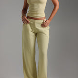 The Modern Straight Leg Trousers - Peppermint Tea