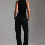 The Modern Straight Leg Trousers - Black