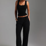 The Modern Straight Leg Trousers - Black