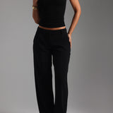 The Modern Straight Leg Trousers - Black
