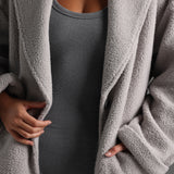 Sherpa Oversized Trench Coat - Moon