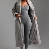 Sherpa Oversized Trench Coat - Moon