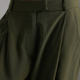 The Ivy Wide-Leg Trousers - Cypress