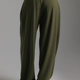 The Ivy Wide-Leg Trousers - Cypress