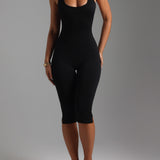Capri Halter Jumpsuit - Black