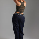 T-Shape Micro-Ribbed Tank Top - Veil Camo