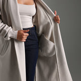Oversized Sweat Cardigan - Light Oat