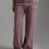 Structured Wide Leg Sweatpants - Vintage Purple