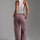 Structured Wide Leg Sweatpants - Vintage Purple