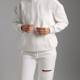 Relaxed Fit Hoodie - White