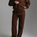 Oversized Bomber Fit Jacket - Cocoa