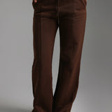 Structured Wide Leg Sweatpants - Cocoa