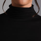 Refined – Langärmliges Rollkragen-T-Shirt - Schwarz