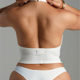 Form-Ribbed High Neck Top - White