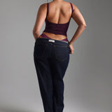 Form-Ribbed Open-Back Tank Top - Grape