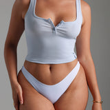 Air-Sleep Ease Tank Top - Celeste