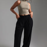 Refined Sleeveless Turtleneck T-Shirt - Quiet Sage