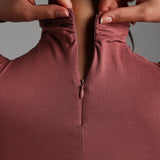 Refined Long Sleeve Turtleneck T-Shirt - Vintage Berry