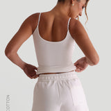 Entspannte Baumwollshorts 2 1/2" - Weiß