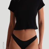 Relaxed Cotton Baby Tee - Black