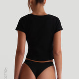 Relaxed Cotton Baby Tee - Black