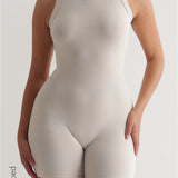 Outline Micro-Rippen-Strampler - Beige