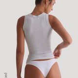 Crew Micro-Ribbed Tank Top - Light Heather Gray