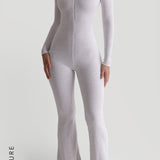 New Standard Flared Jumpsuit - Light Heather Gray
