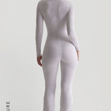 New Standard Flared Jumpsuit - Light Heather Gray