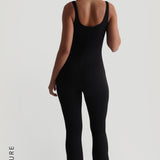 Second Skin Flared Jumpsuit - Black