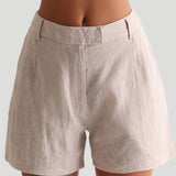 The Ivy Linen Shorts - Sand