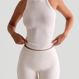 Form-Ribbed 3" Shorts - White