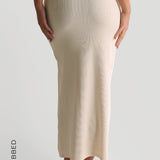 Form-Ribbed Slit Maxi Skirt - Whipped