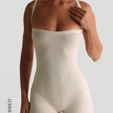 Form-Ribbed Cross-Back Romper - Whipped