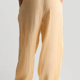 The Ivy Wide-Leg Linen Trousers - Mango Creme