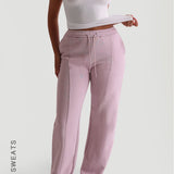 Structured Wide Leg Sweatpants - Lavender