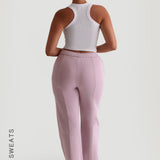 Structured Wide Leg Sweatpants - Lavender