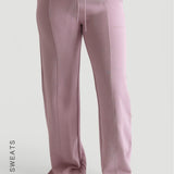 Structured Wide Leg Sweatpants - Lavender