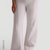 Structured Wide Leg Sweatpants - Soft Beige