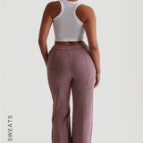 Structured Wide Leg Sweatpants - Vintage Purple