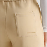 Cut-Out Wide Leg Sweatpants - Soft Yellow