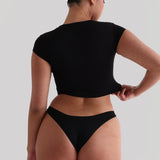 Cropped Baby Tee - Black