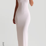 The Halter Maxi Dress - White