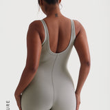 Banded Scoop Neck Romper - Sage