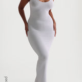Tank Micro-Ribbed Maxi Dress - Sky