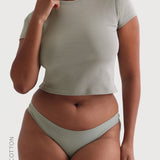 Relaxed Cotton Baby Tee - Sage