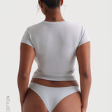 Relaxed Cotton Baby Tee - Sky