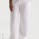 Relaxed Cotton Pants - White