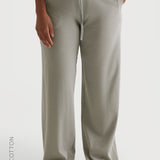 Relaxed Cotton Pants - Sage