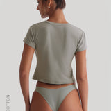 Relaxed Cotton Baby Tee - Sage